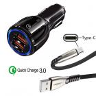 QC 3.0 Car charger Type C USB Quick Charge Data Cable For Samsung A20E_1